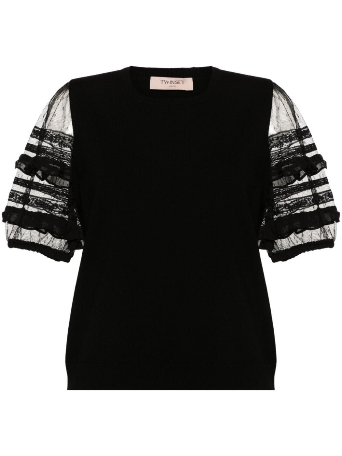 

TWINSET трикотажный топ с логотипом, черный