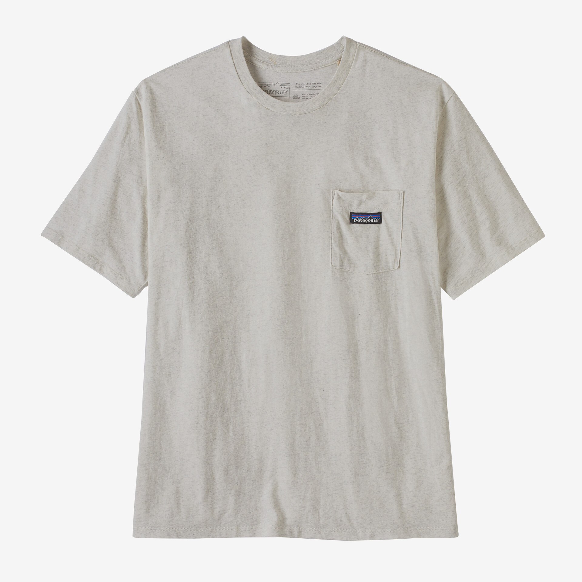 Мужская легкая карманная футболка из регенеративного органического сертифицированного хлопка Patagonia, белый