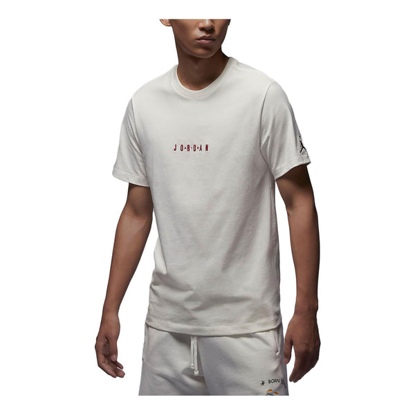 

Футболка Air Jordan Embossed Air Crew T-Shirt 'White', белый