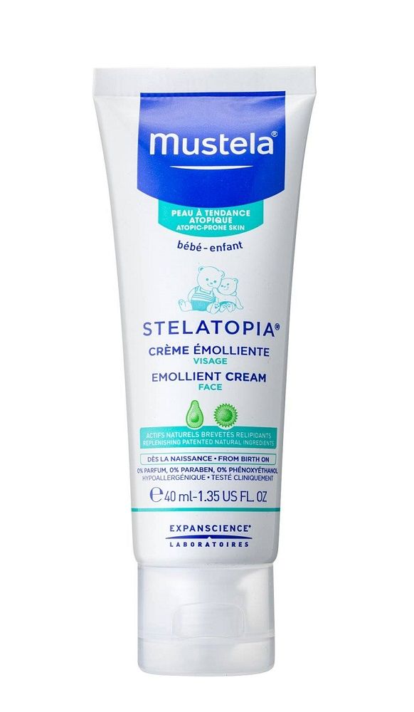 Mustela Bebe Stelatopia крем для лица для детей, 40 ml дневной крем для детей 200 мл mustela bebe stelatopia emollient cream