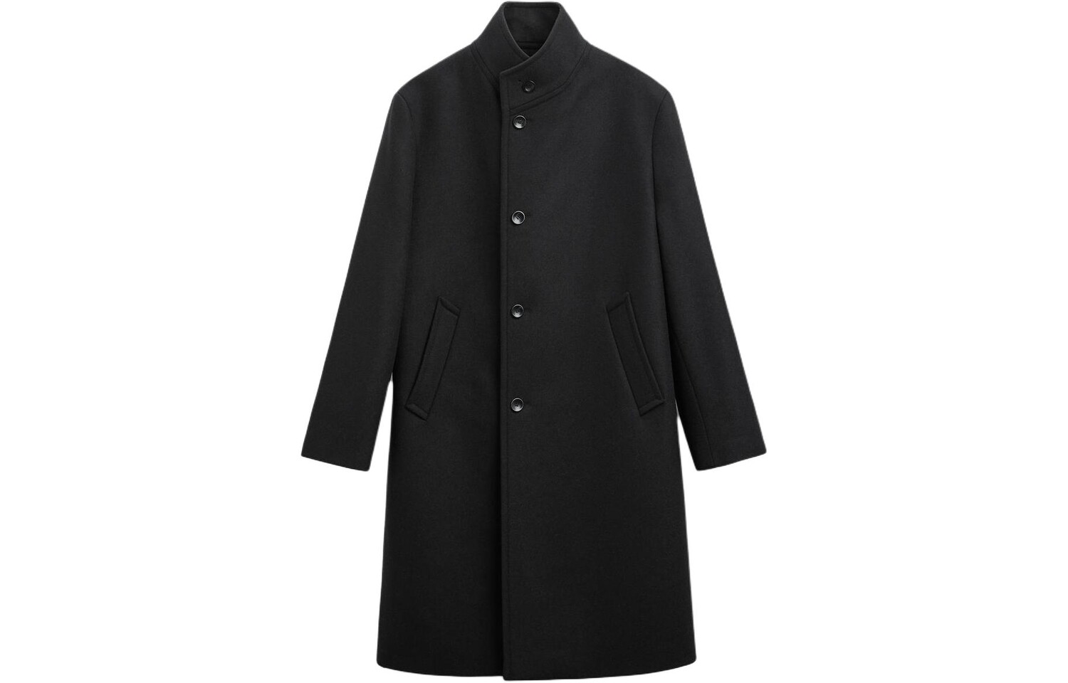 

Пальто мужское черное Zara, черный