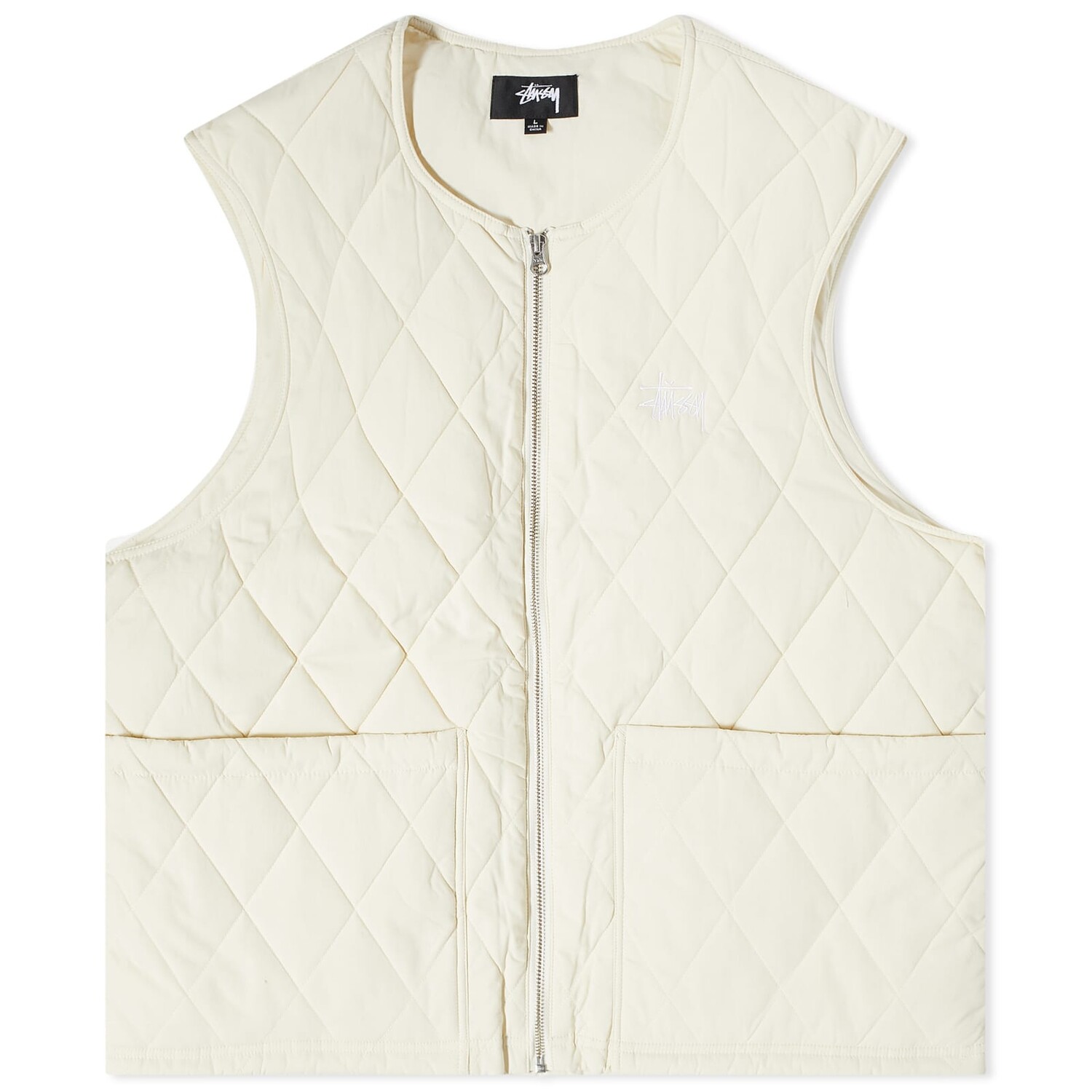 

Жилет Stussy Diamond Quilted, цвет Cream