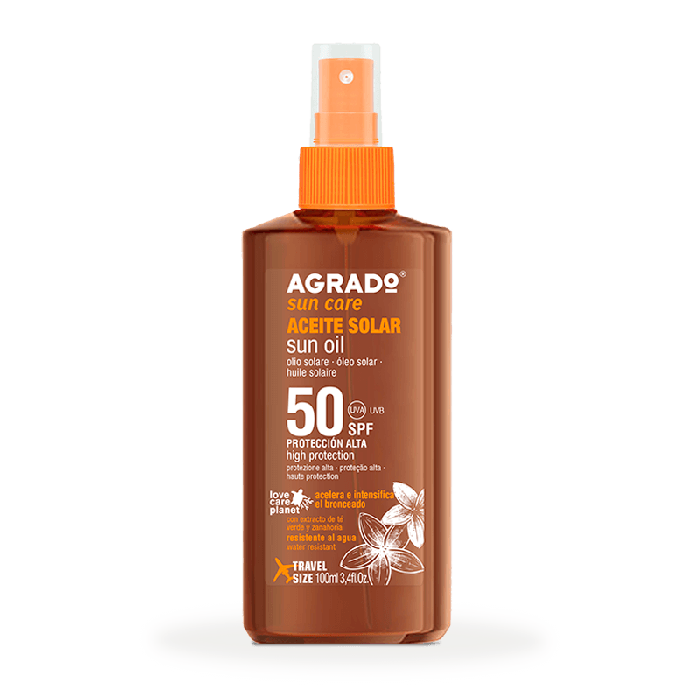 

Средство для загара aceite solar spf50 Agrado, объем 100 мл