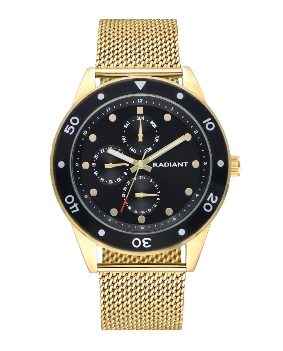 мужские золотые часы авиатор 50960 132 Мужские часы Canarias RA617704 со стальным и золотым ремешком Radiant, золотой