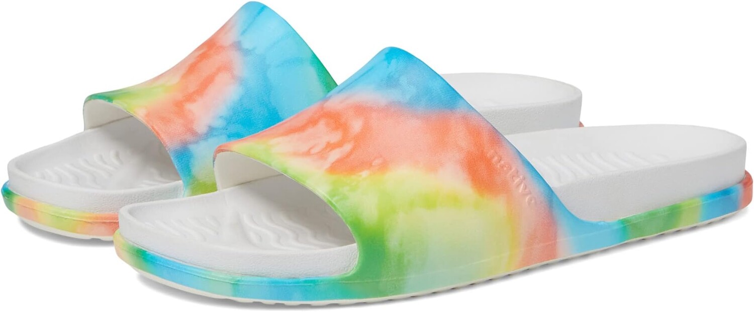 

Сандалии Spencer LX Print Native Shoes, цвет Shell White/Shell White/Rainbow Tie-Dye