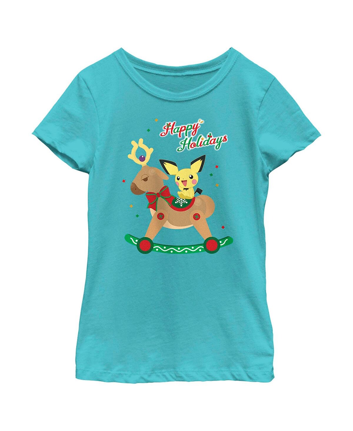 

Детская футболка Pokemon Christmas Pichu Rocker для девочек Nintendo