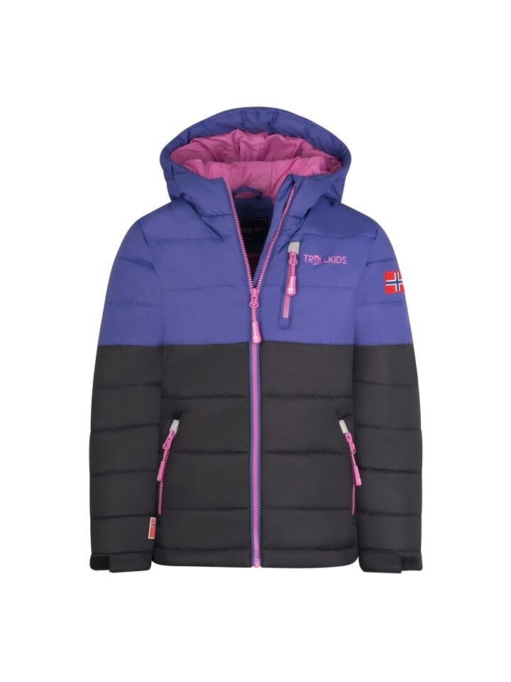 

Лыжная куртка Trollkids Hemsedal, цвет dark purple/black
