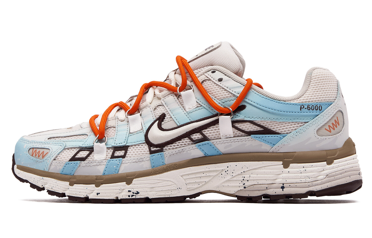 

Кроссовки мужские P-6000 с низким верхом, белые/синие/оранжевые Nike