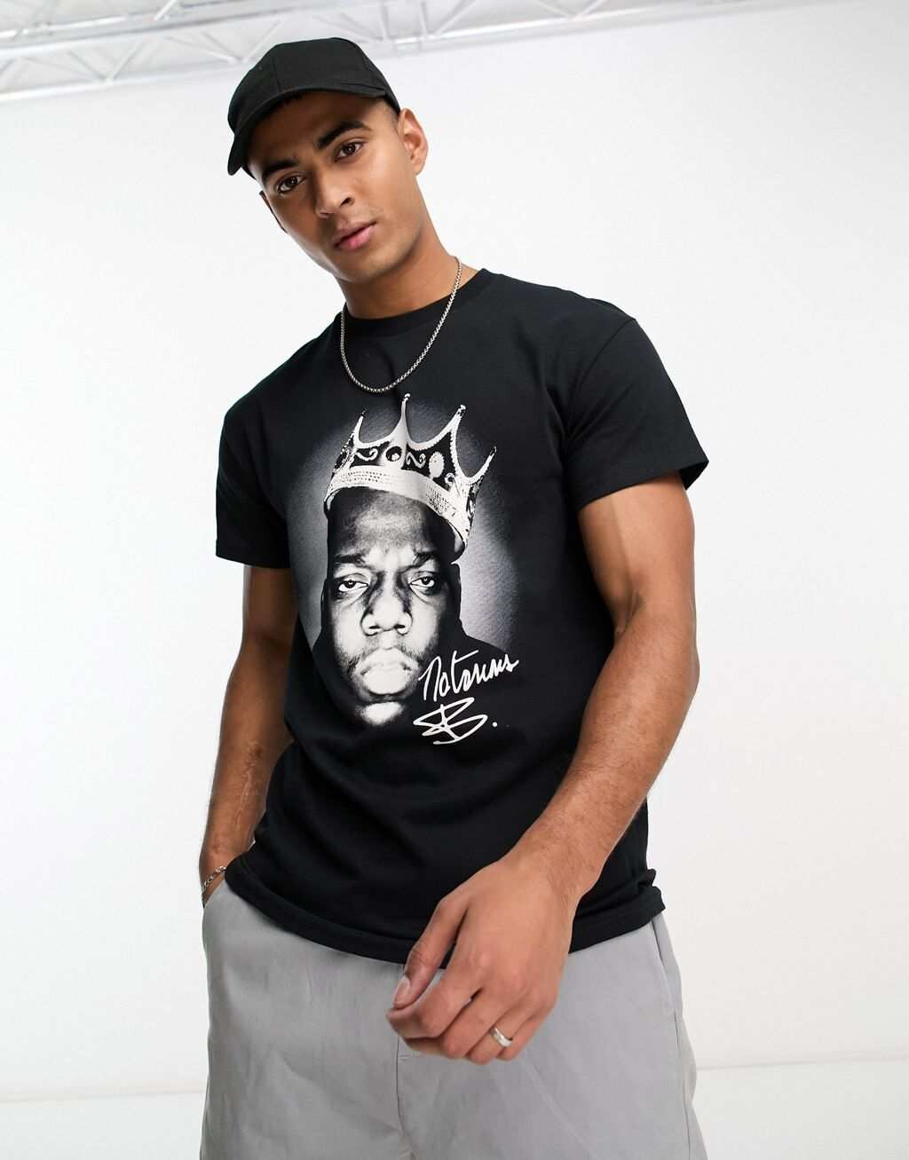 

Черная футболка Biggie с короткими рукавами River Island, Черный