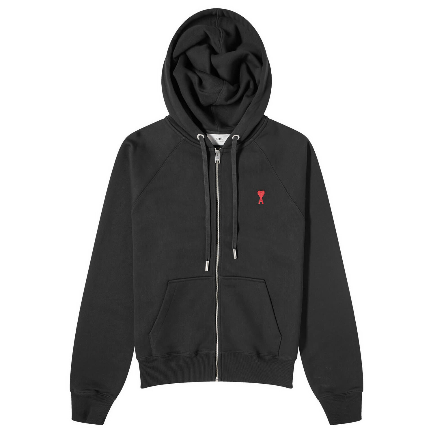 

Худи Ami Paris Small A Heart Zip Hoodie, черный