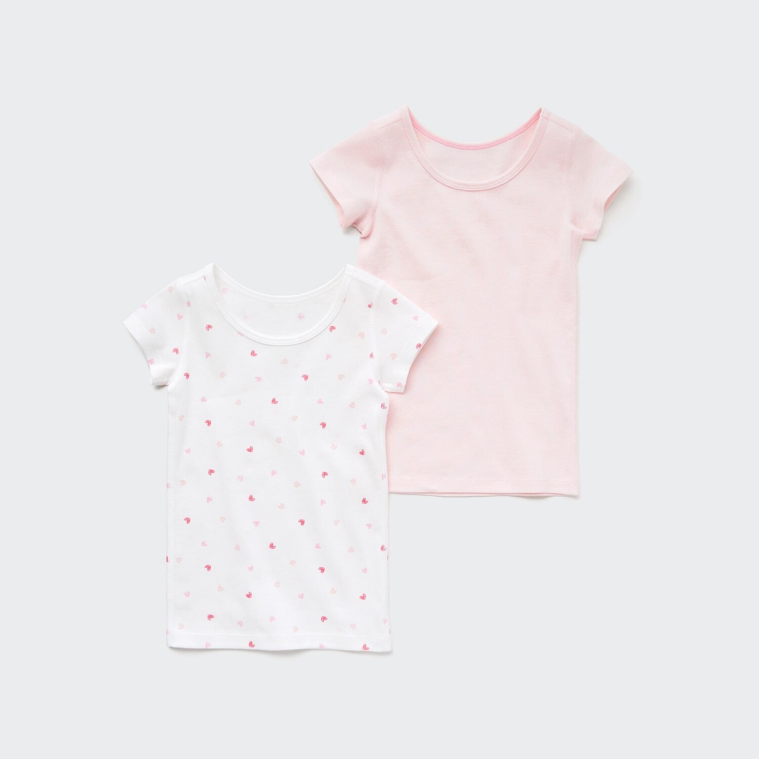 

Футболка UNIQLO из хлопка комплект из 2 шт, розовый