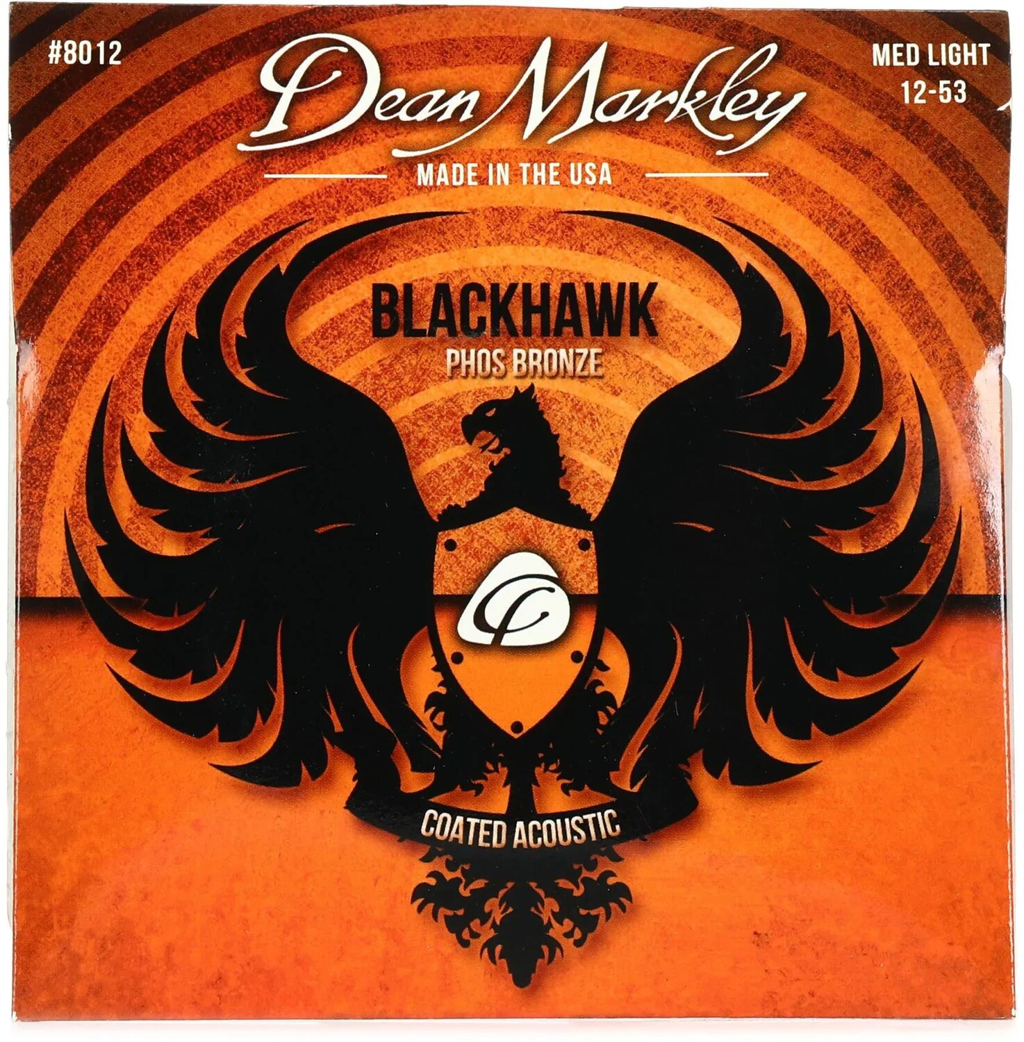 

Струны для акустической гитары Dean Markley Blackhawk с покрытием — средние легкие, .012-.053