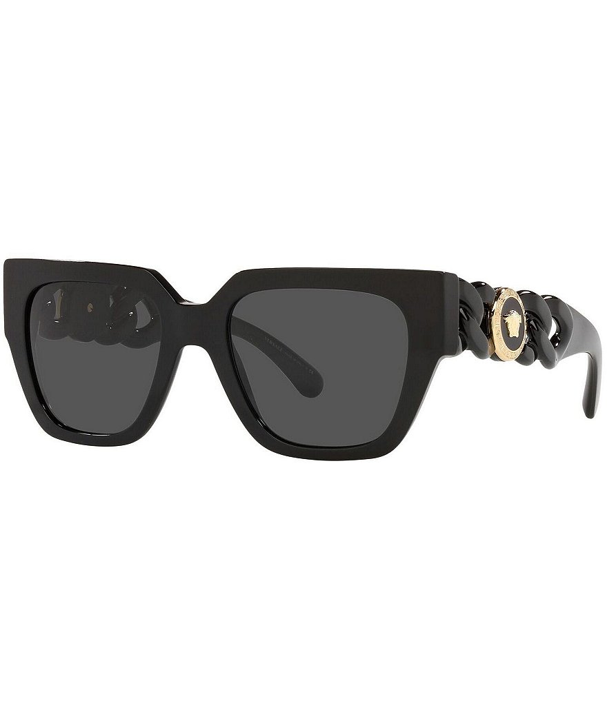 Versace Женские квадратные солнцезащитные очки Ve4409 53 мм, черный