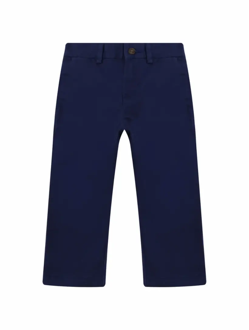 Прямые брюки с логотипом Ralph Lauren, тёмно-синий