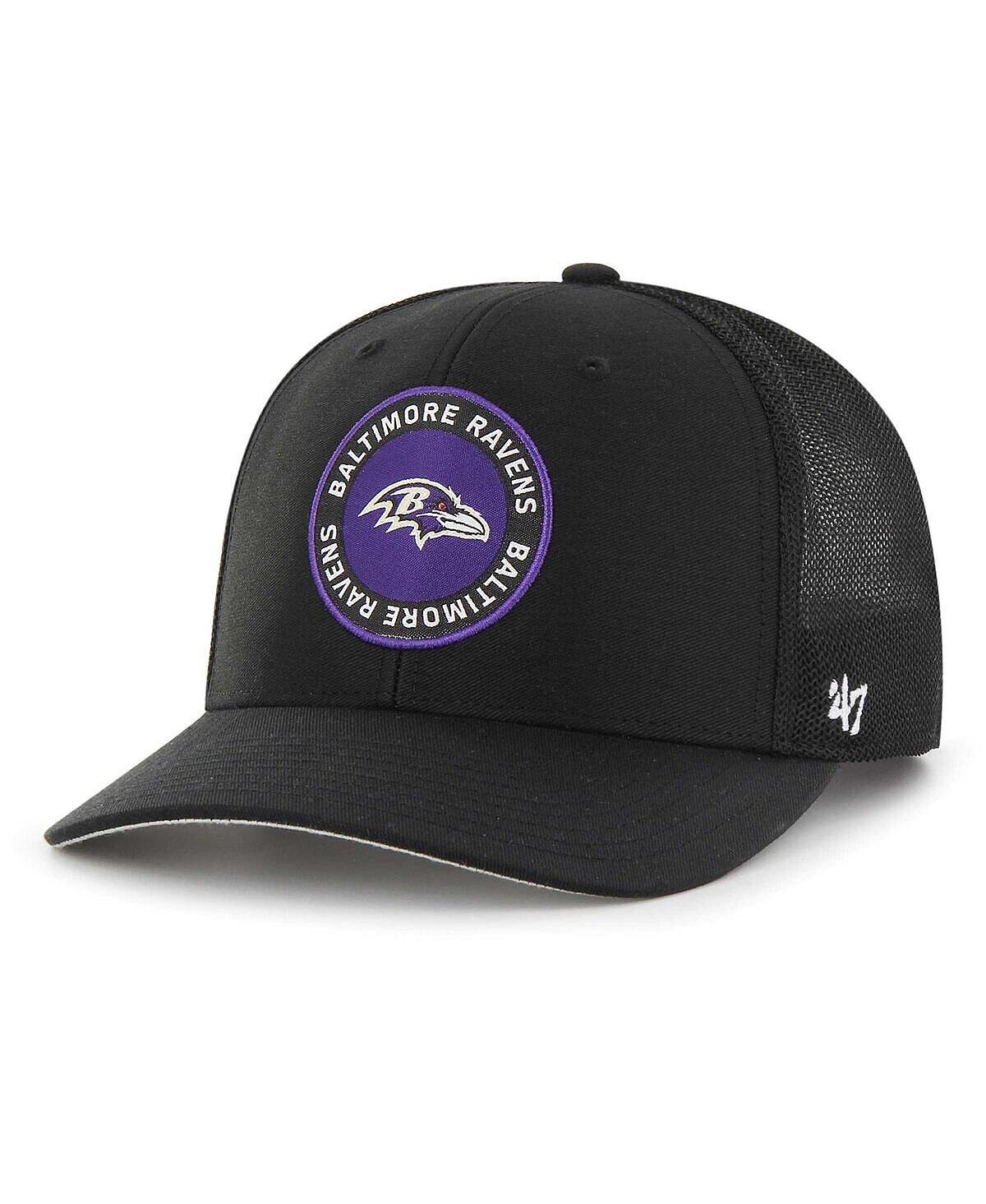 

Черная мужская бейсболка Baltimore Ravens представляет гибкую кепку '47 Brand
