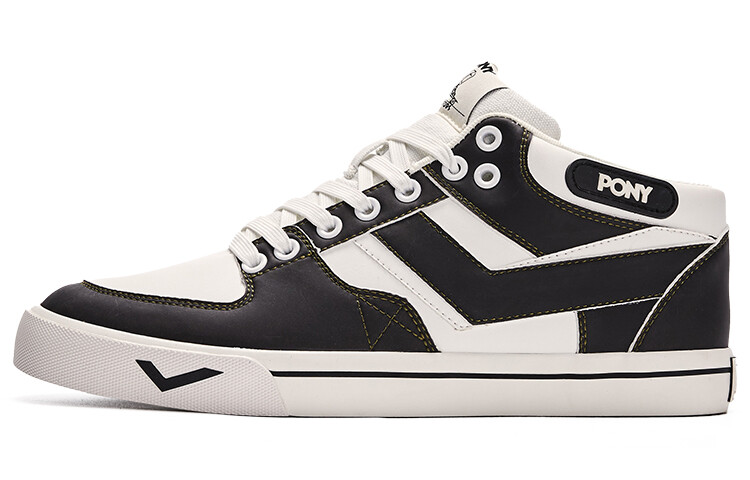 

Кроссовки PONY Atop Skateboarding Shoes Unisex Mid-top Black/white, черный