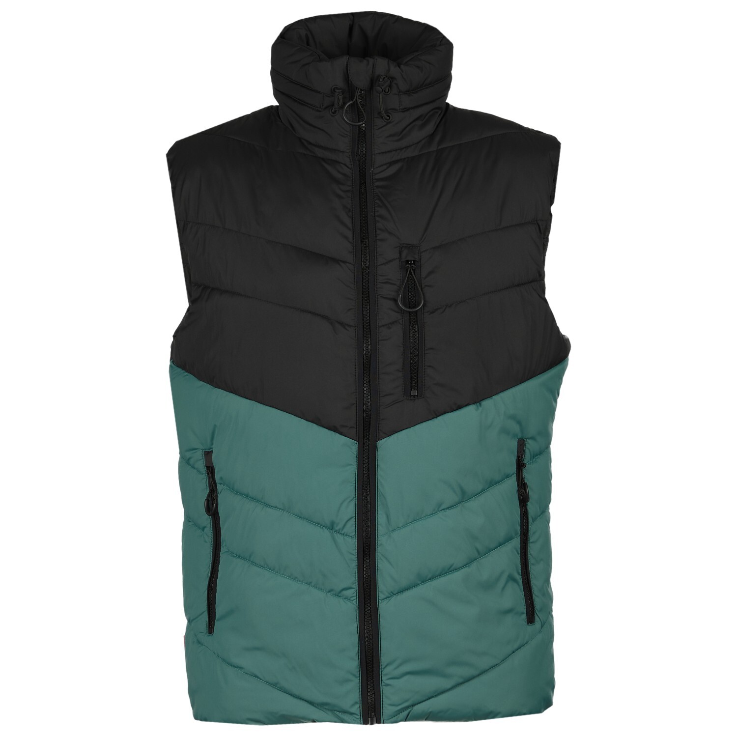 

Жилет из синтетического волокна Hunter Boots Travel Packable Puffer Gilet, цвет Black/Teal Tempo