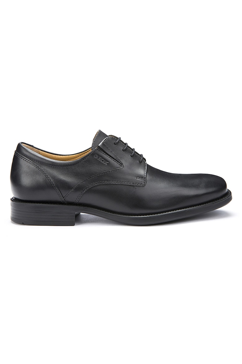 Кожаные туфли со шнурками Geox, черный кожаные туфли со шнурками geox черный