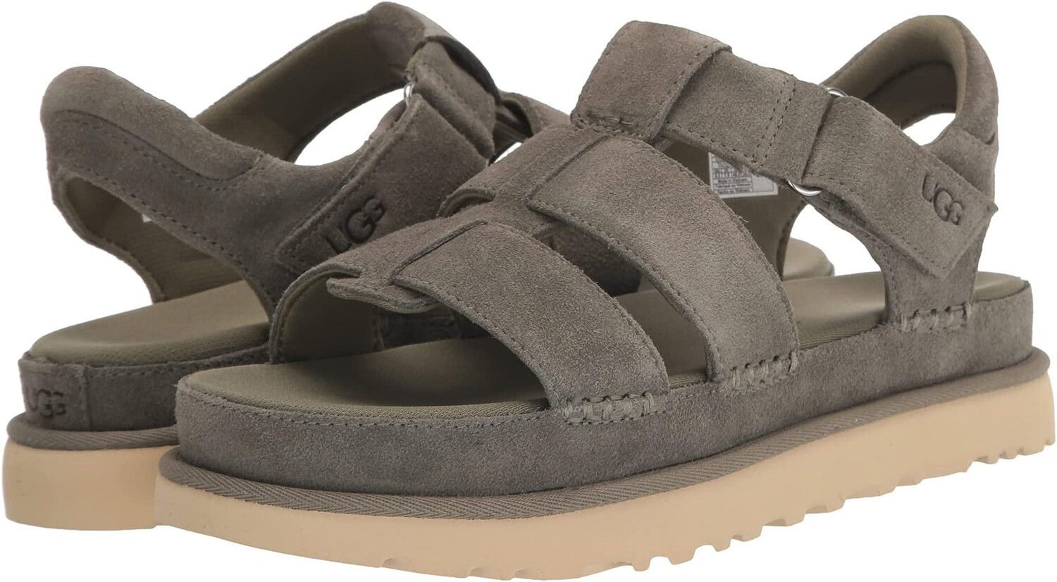 

Сандалии на плоской подошве Goldenstar Strap UGG, цвет Moss Green