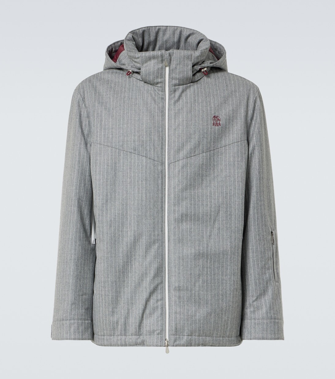 

Шерстяная лыжная куртка Brunello Cucinelli, цвет pearl grey