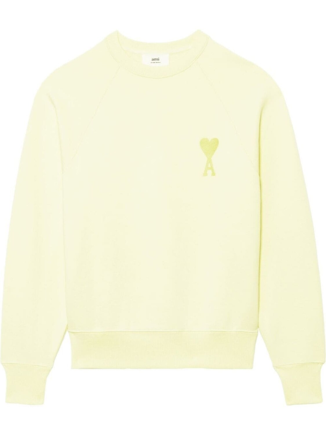 

AMI Paris футболка с монограммой Ami de Coeur, желтый