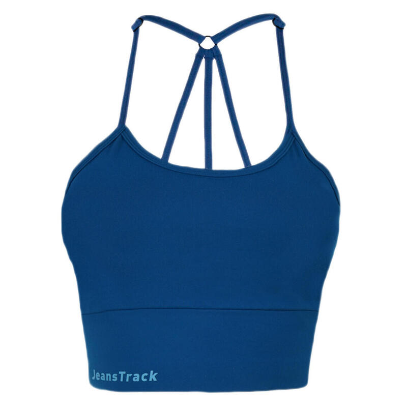 цена Темно-синяя женская спортивная футболка JeansTrack