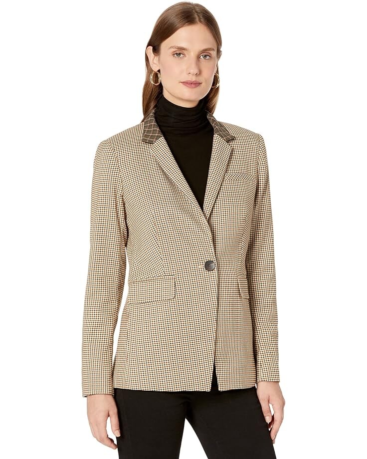 

Блейзер Vince Camuto One-Button Turned Collar, цвет Hazelnut