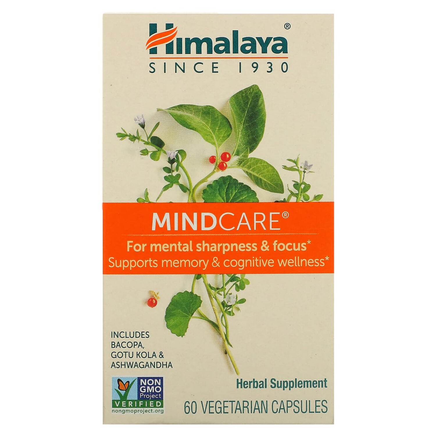 

MindCare, 60 вегетарианских капсул, Himalaya