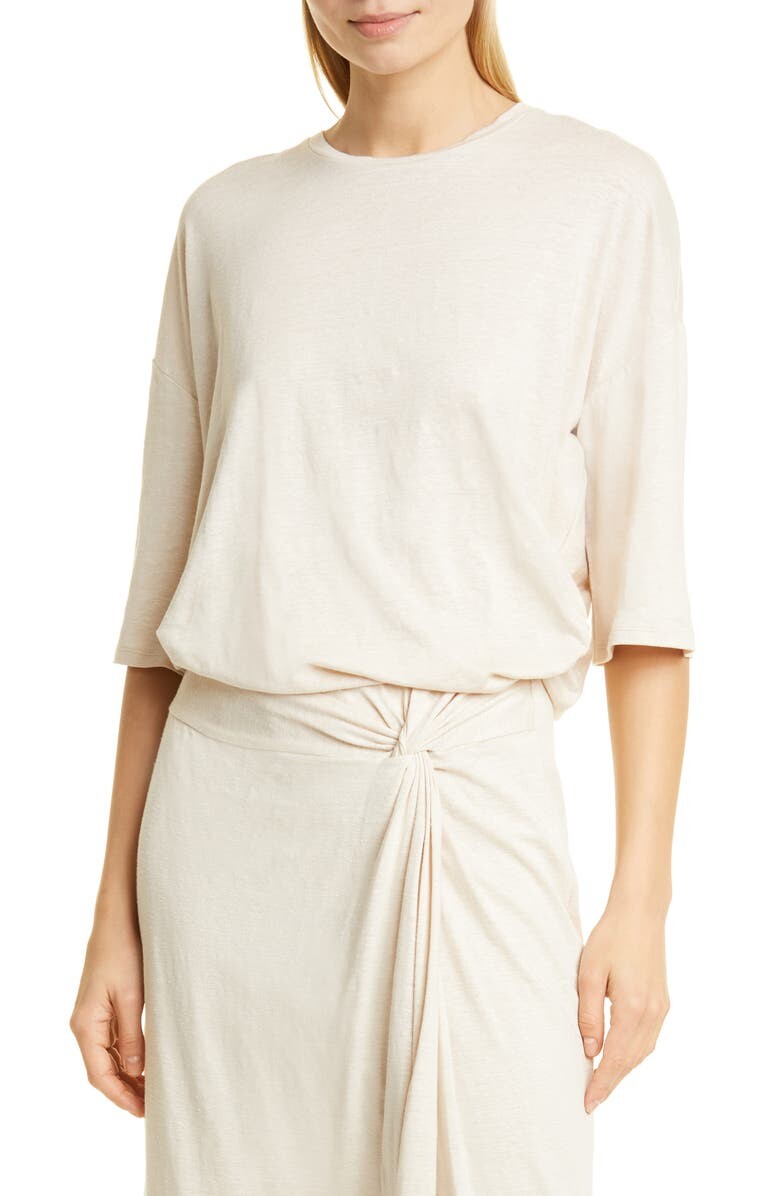 

Футболка из эластичного льняного джерси MAX MARA LEISURE
