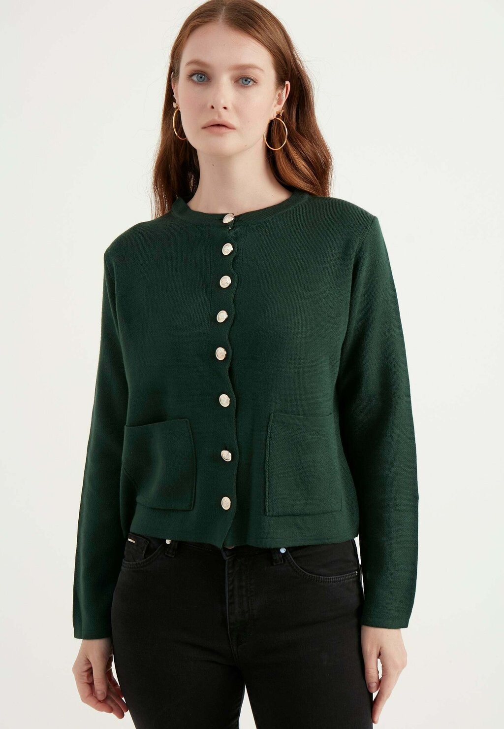 

Кардиган Buttoned With Pockets Herita, зеленый