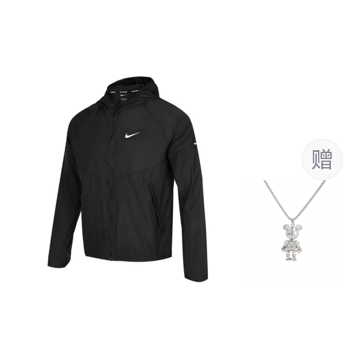 

Куртка унисекс черного цвета с ожерельями Nike
