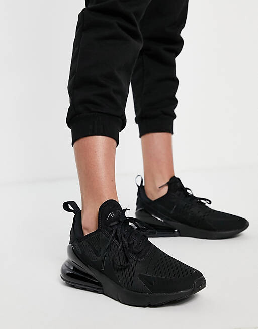 

Тройные черные кроссовки Nike Air Max 270, Черный