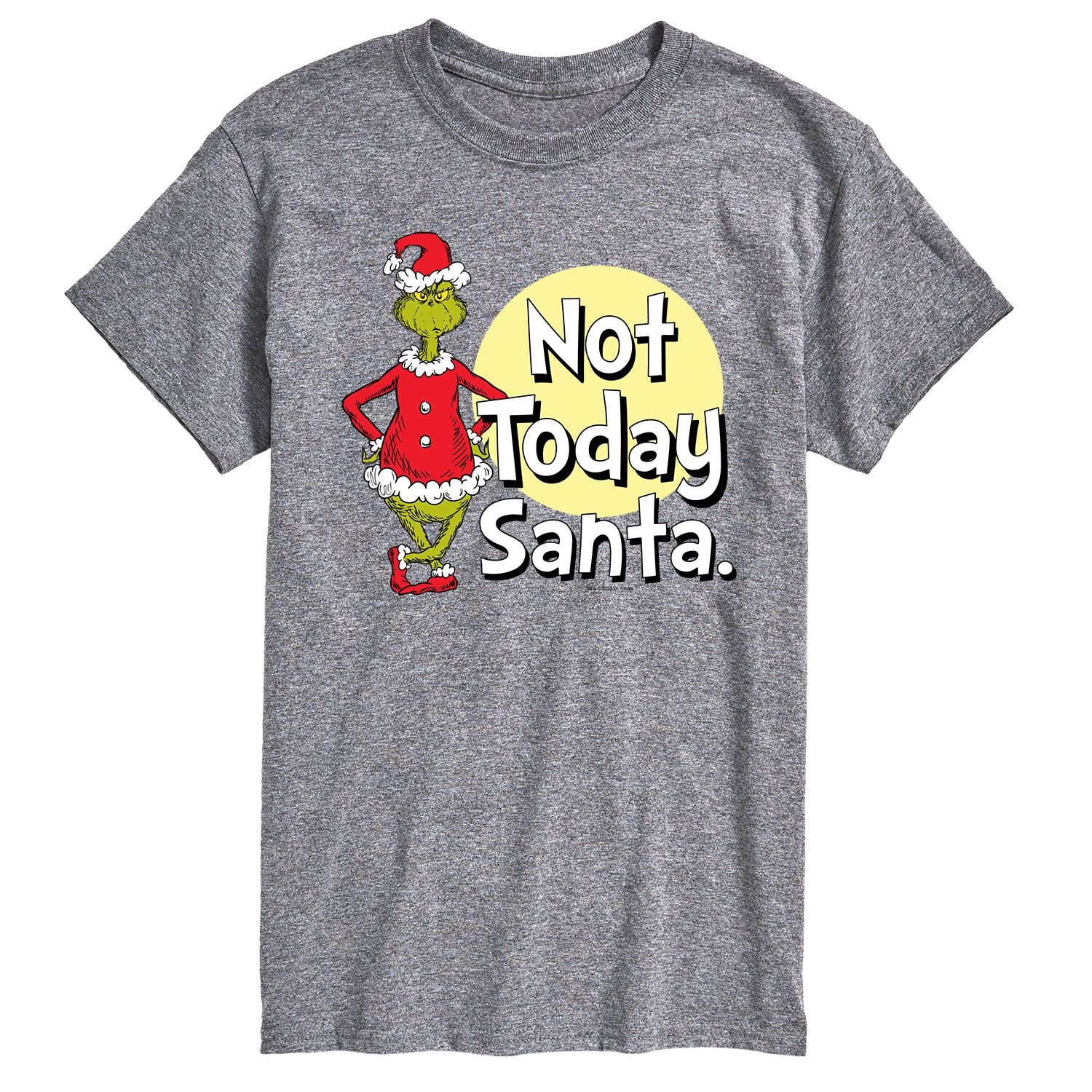 

Мужская футболка Dr. Seuss Grinch Not Today Santa Licensed Character