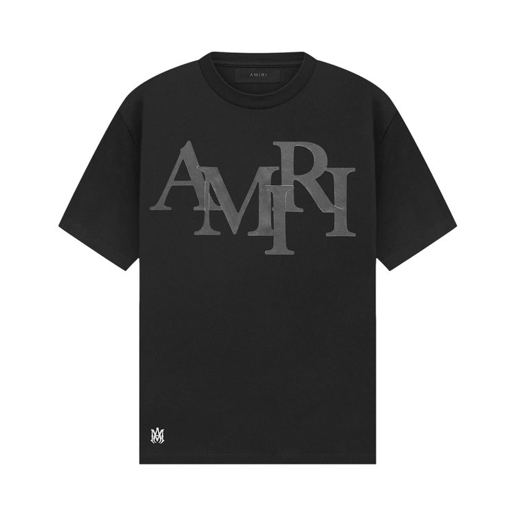 

Футболка Amiri Staggered Logo 'Black', черный