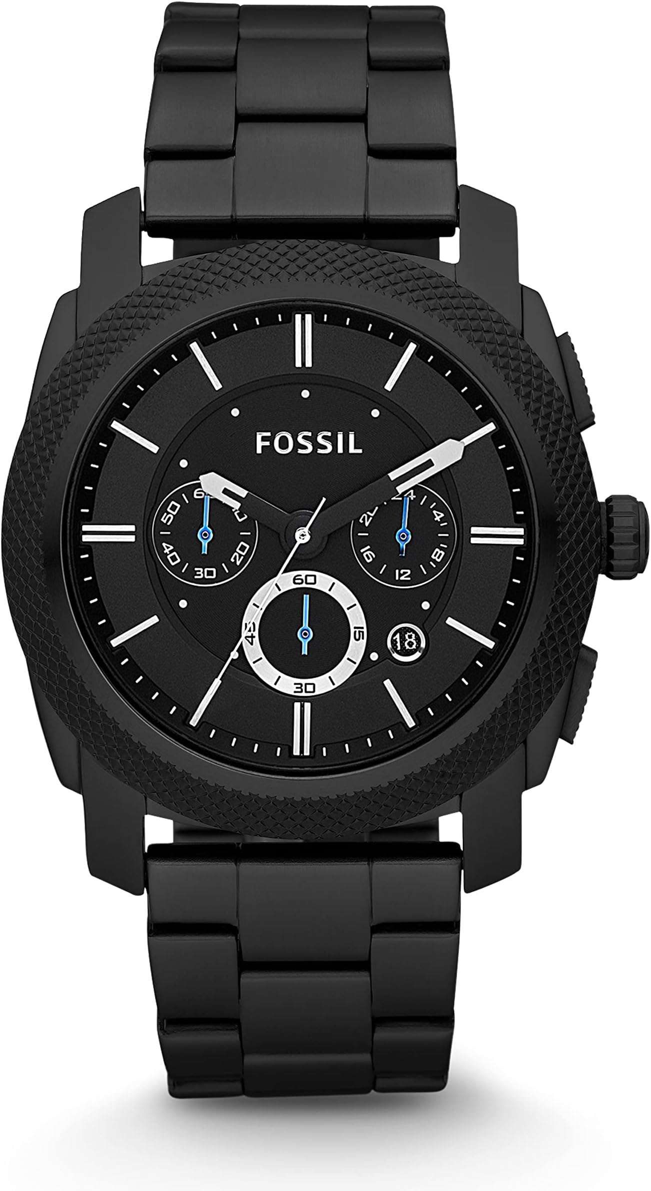 Часы Machine Chronograph Watch Fossil, цвет FS4552IE Black Stainless Steel