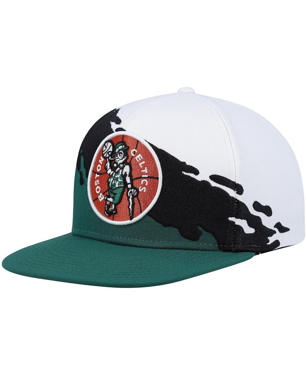 

Мужская белая кепка с кистью цвета Kelly Green Boston Celtics Hardwood Classics Snapback Mitchell & Ness