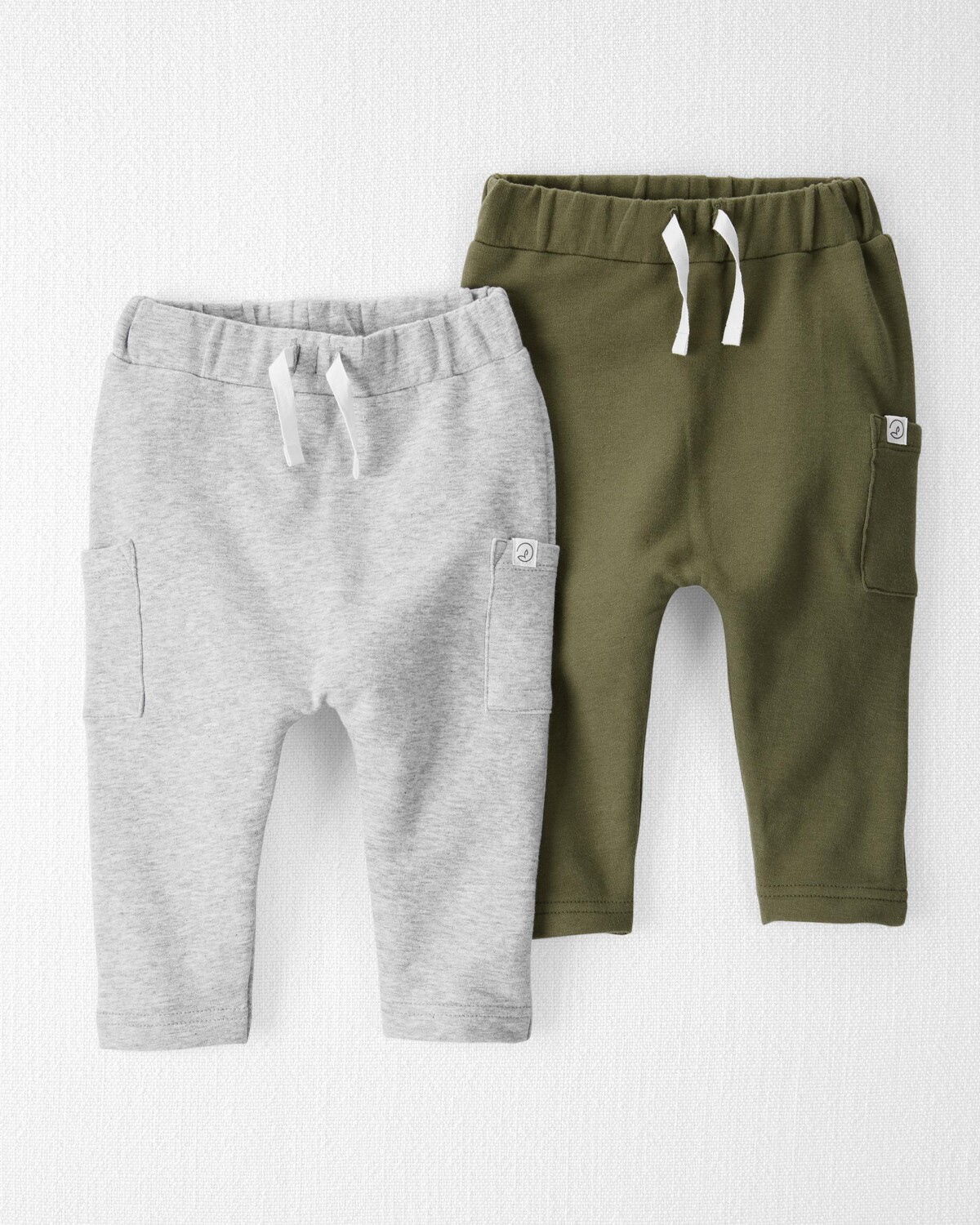 

Комплект из 2 спортивных штанов из органического хлопка для малышей Carter's, серый, зеленый