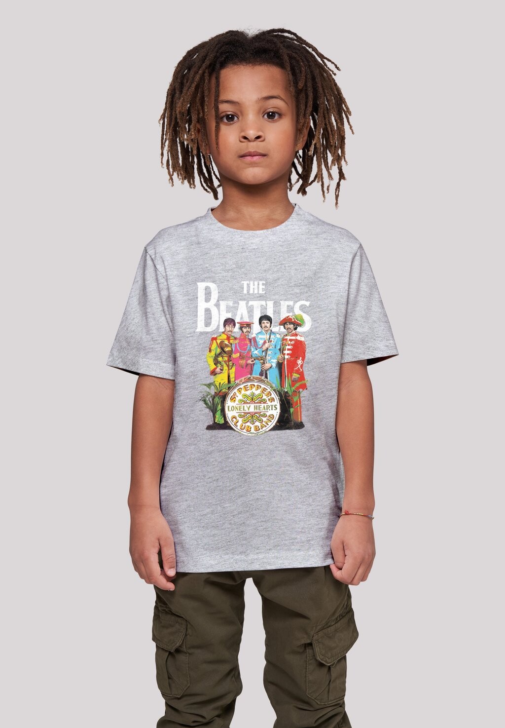 

Футболка с принтом THE BEATLES BAND SGT PEPPER F4NT4STIC, цвет heather grey
