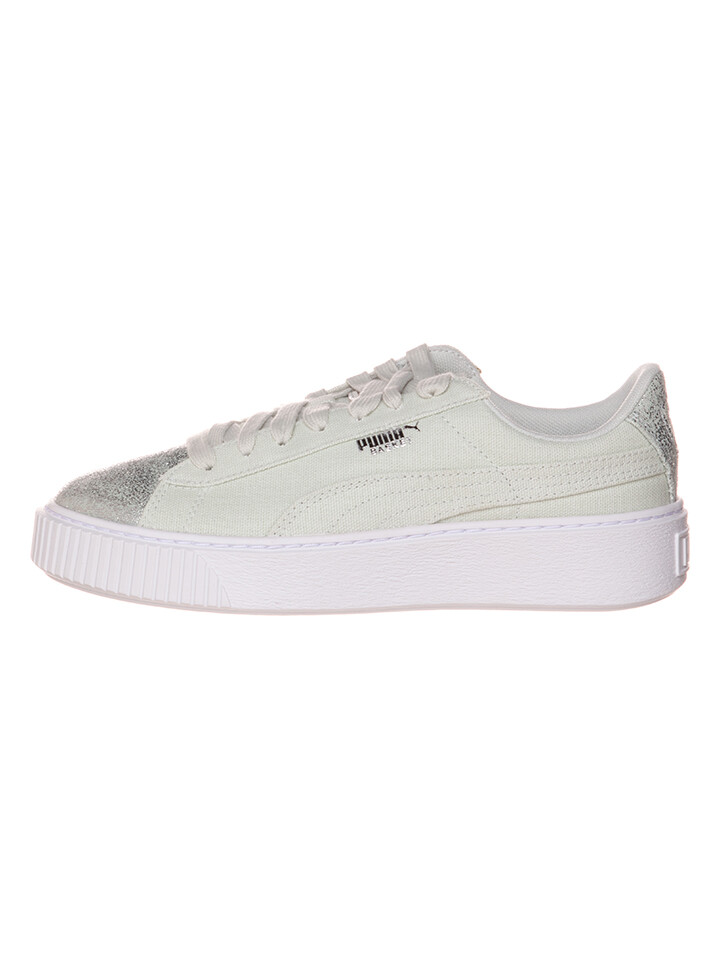 

Кроссовки Puma Basket Platform Canvas, светло-зеленый