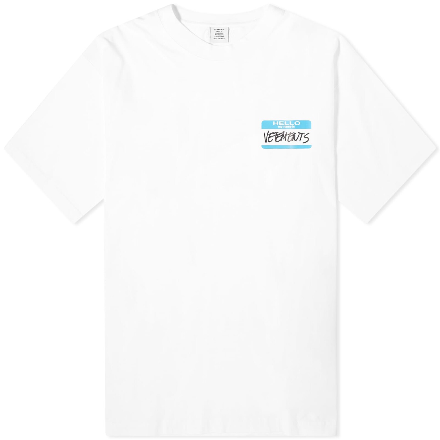 

Футболка Vetements My Name Is, белый