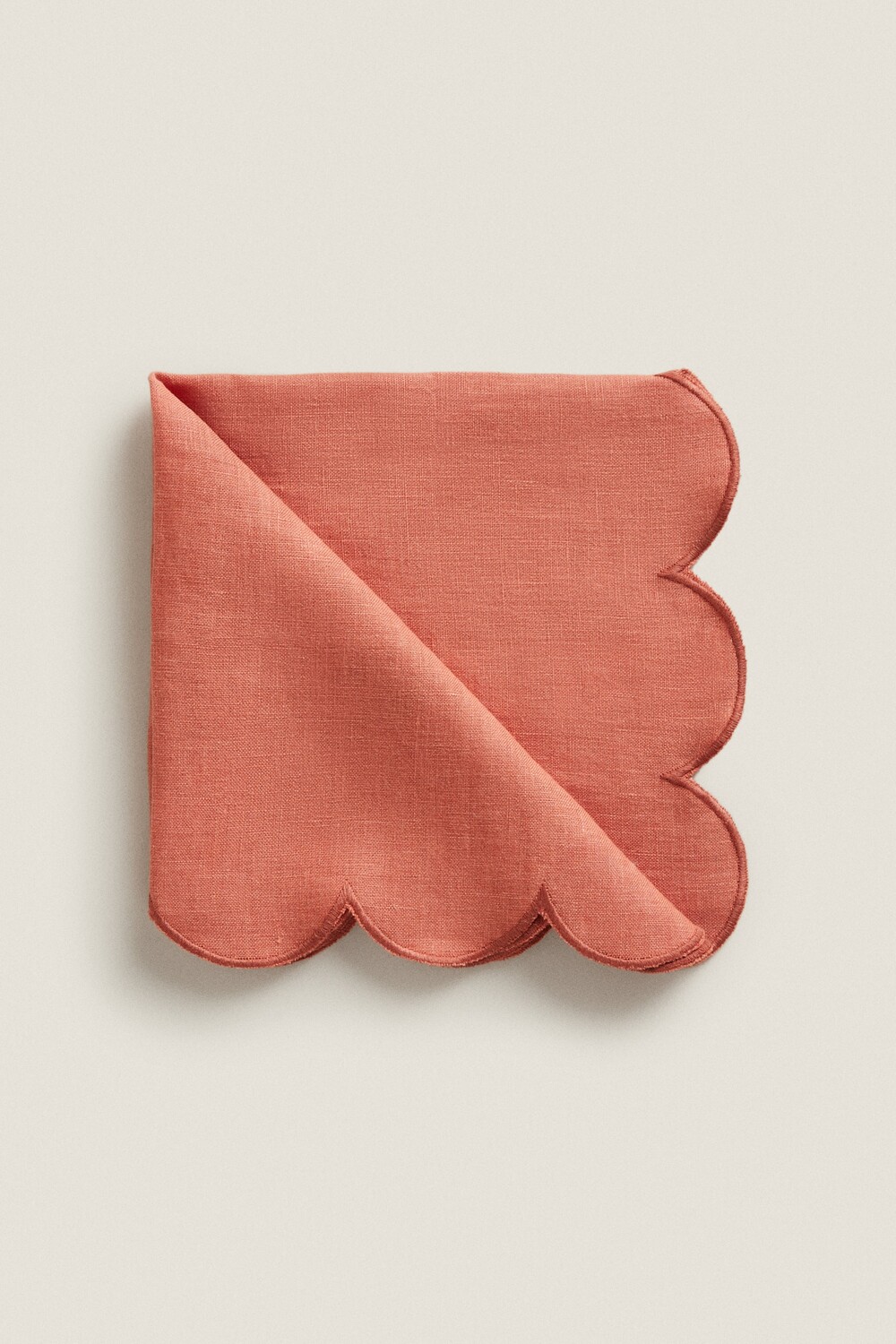 

Льняная салфетка с вышивкой (2 шт.) Zara, рыжий