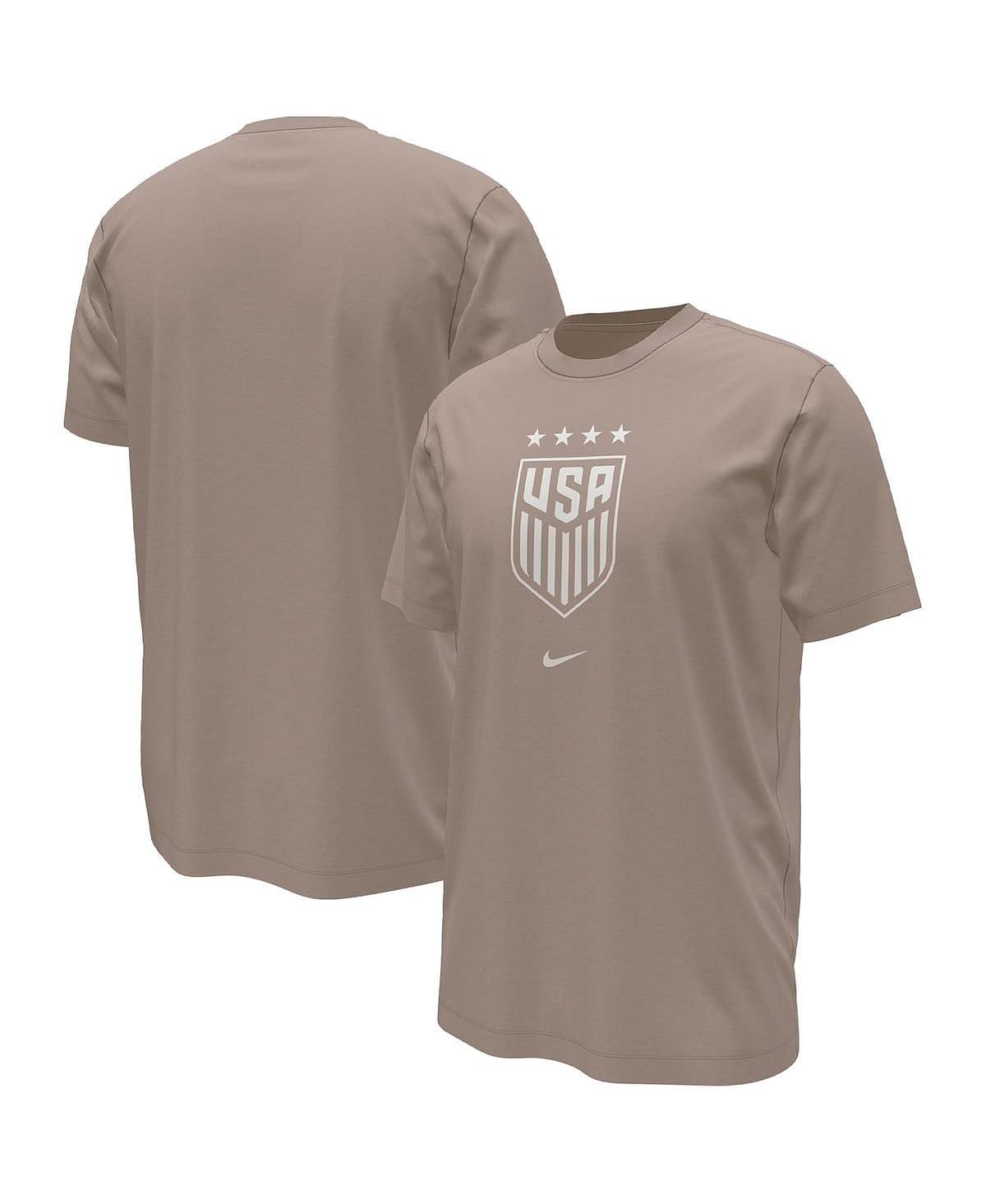 цена Мужская светло-коричневая футболка с гербом USWNT Nike