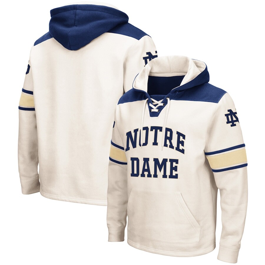 

Пуловер с капюшоном Colosseum Notre Dame Fighting Irish, кремовый
