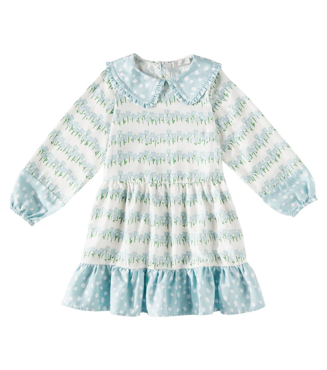 

Платье с принтом Stella Mccartney Kids, цвет crema/multicolor
