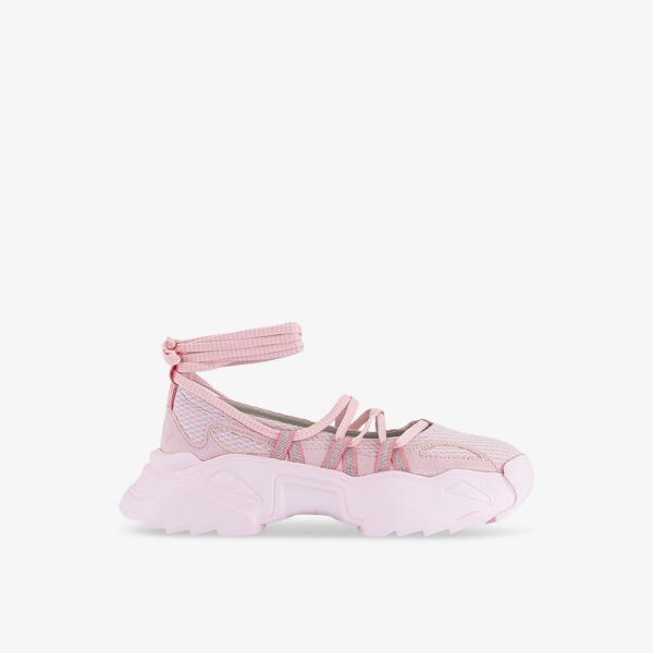 

Низкие балетки из веганской кожи и сетки Lazy Oaf, розовый