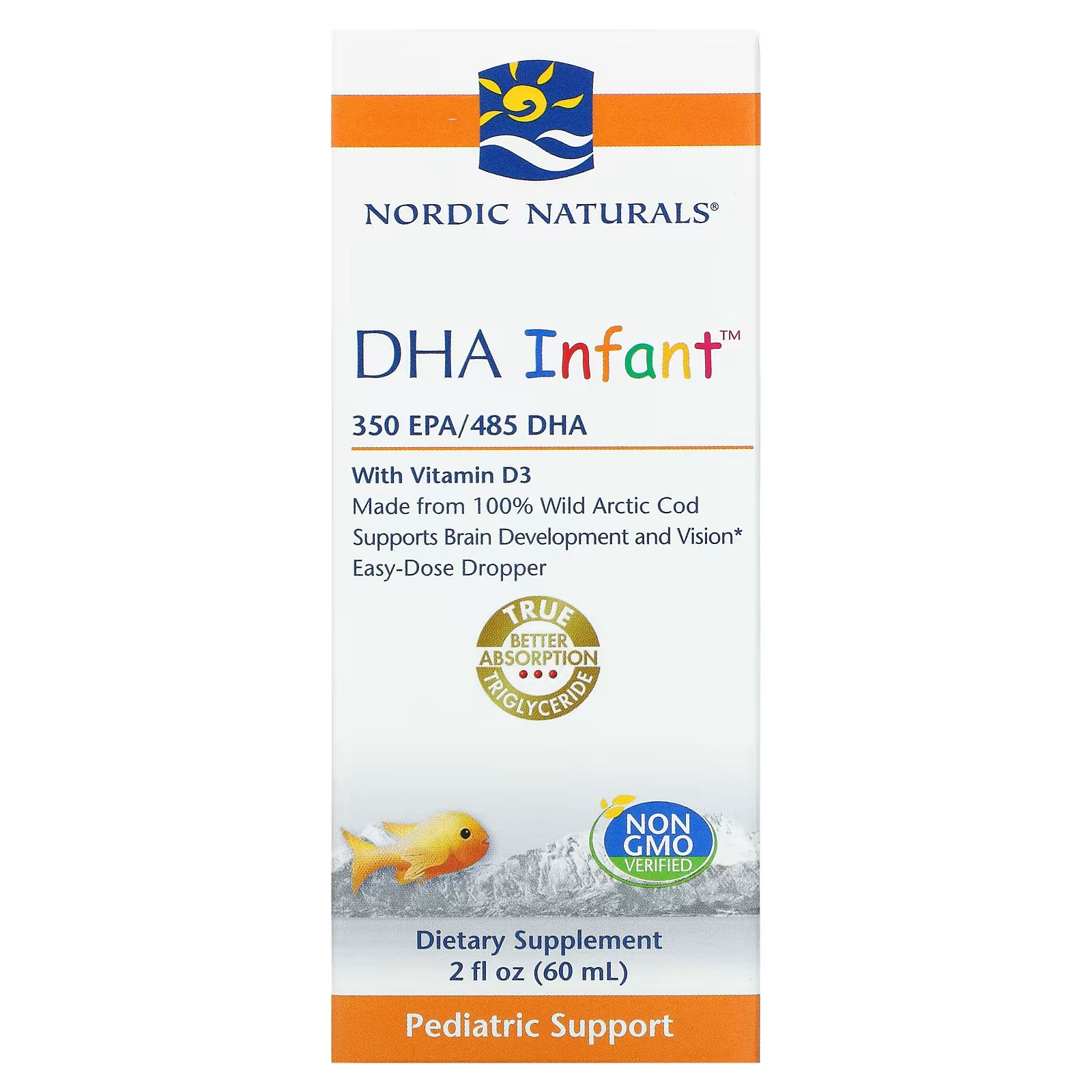 Nordic Naturals DHA Infant с витамином D3, 2 жидкие унции (60 мл)
