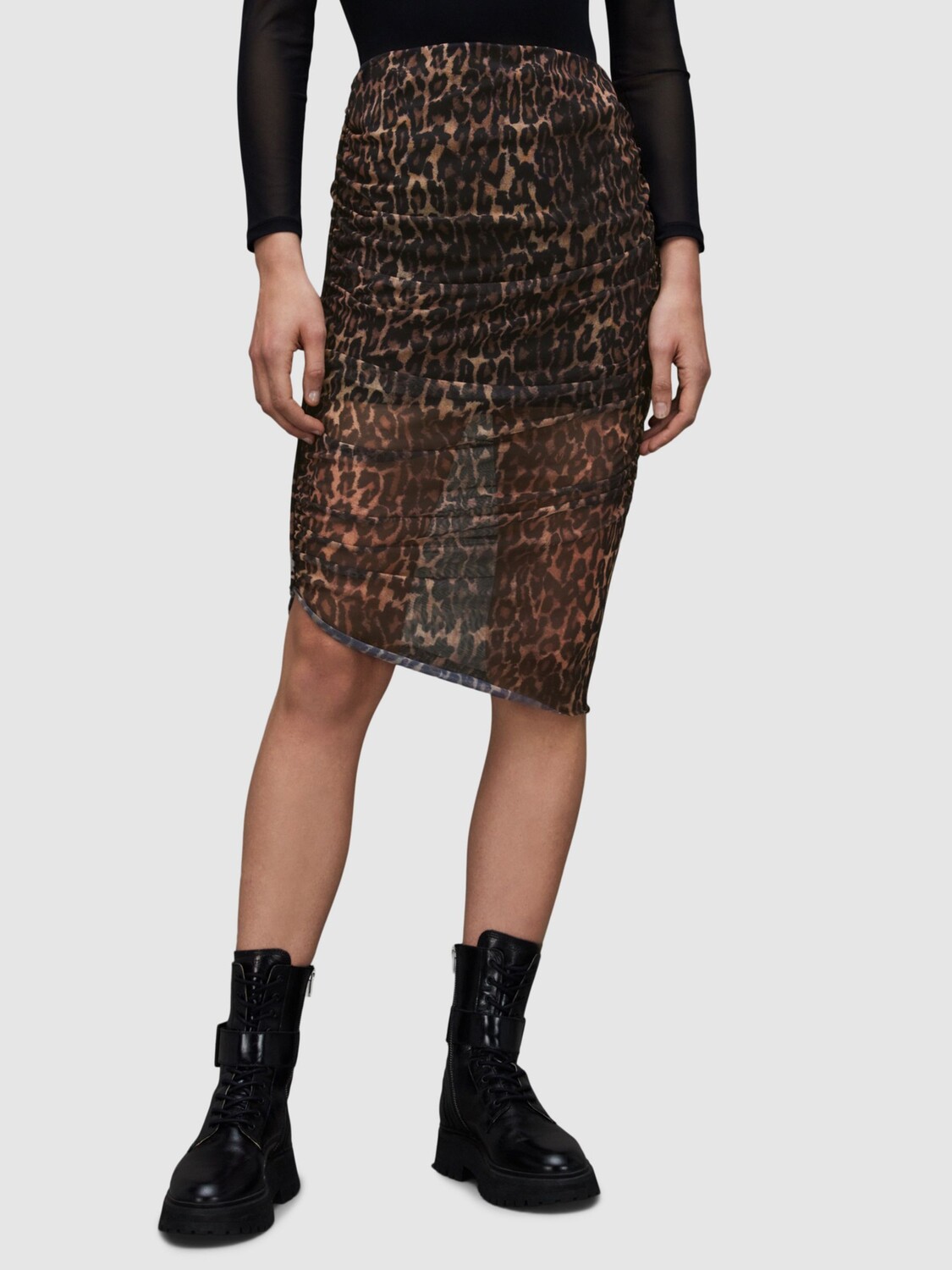 

AllSaints Nora Anita Юбка с леопардовым принтом, натуральный коричневый