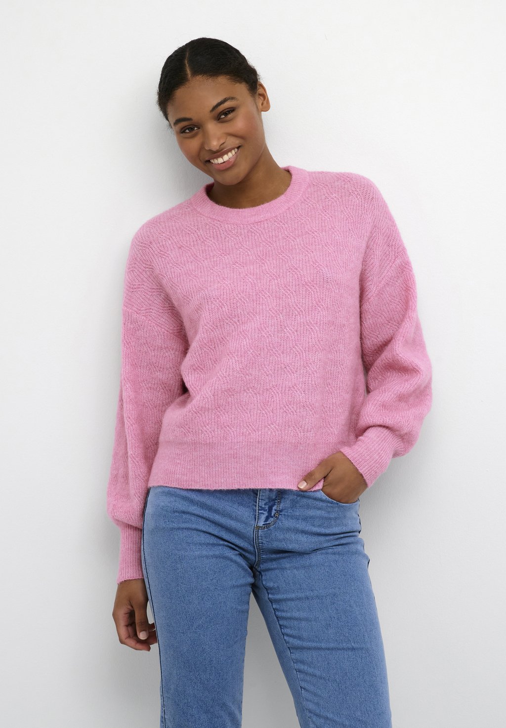 Вязаный свитер BILLA Kaffe, цвет cyclamen melange