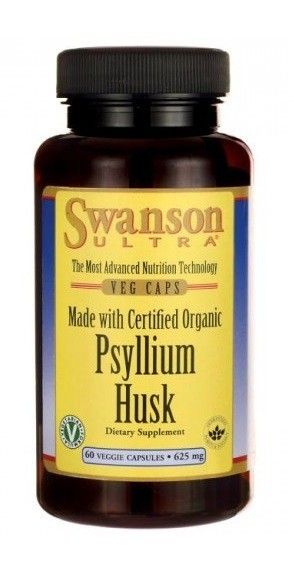 Swanson Organic Psyllium Husk (Babka Jajowata)пищеварительная помощь, 60 шт.