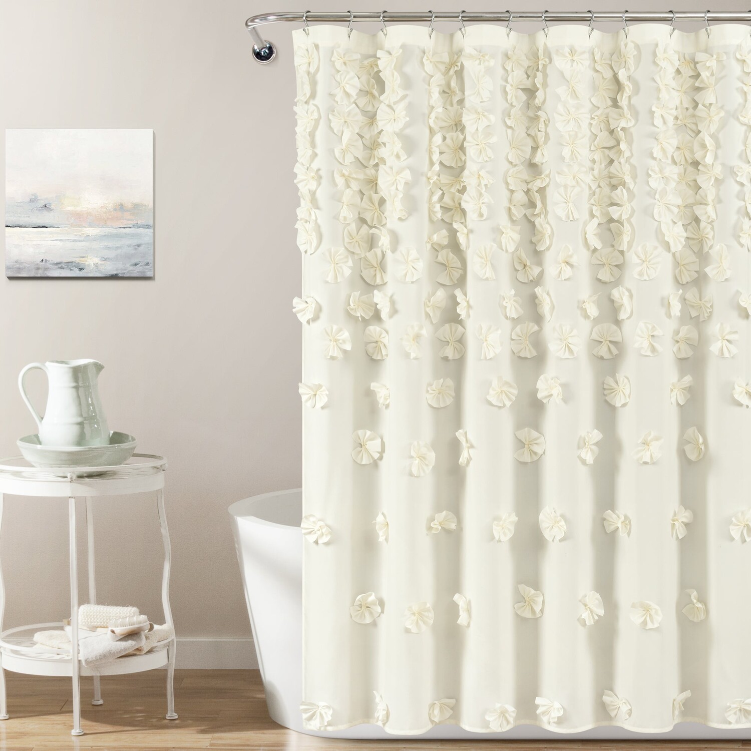 

Райли Занавеска для душа Lush Decor, цвет Ivory
